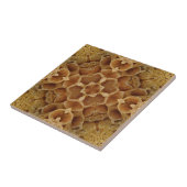 Carreau Modèle de fleur à 4 coins géométrique (Côté)