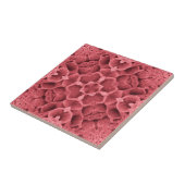 Carreau Modèle de fleur d'angle géométrique rose rose (Côté)