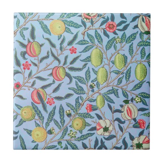 Carreau Modèle de fruit pastel grenade William Morris (Devant)