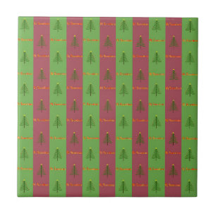 Carreau Modèle de sapin de Noël Old World Evergreen