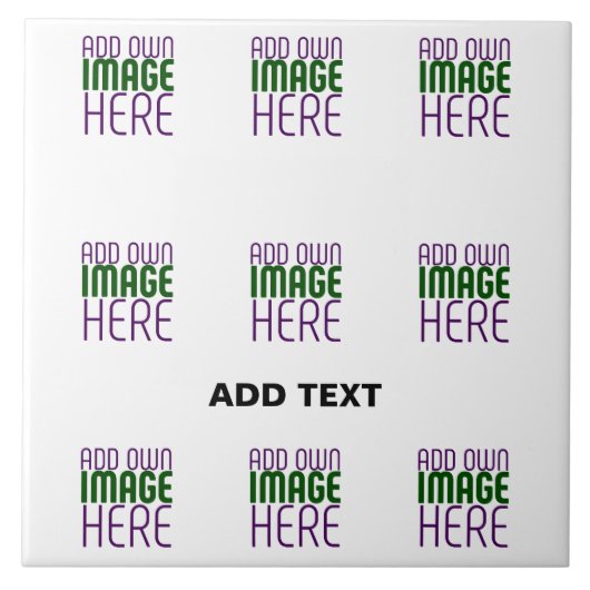 CARREAU MODÈLE DE TEXTE D'IMAGE BLANCHE SIMPLE MODERNE (Devant)