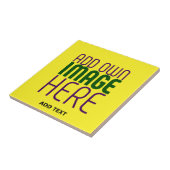 CARREAU MODELE DE TEXTE D'IMAGE JAUNE BRILLANT ÉDITABLE MO (Côté)