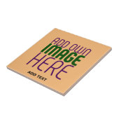 CARREAU MODELE DE TEXTE D'IMAGE ORANGE PECHE ÉDITABLE MODE (Côté)