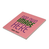 CARREAU MODELE DE TEXTE D'IMAGE ROSE SAUMON ÉDITABLE MODER (Côté)