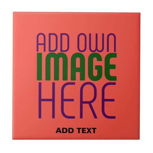 CARREAU MODELE DE TEXTE D'IMAGE ROUGE OU ORANGE ÉDITABLE M (Devant)