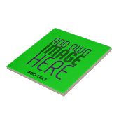 CARREAU MODELE DE TEXTE D'IMAGE VERT CITRON ÉDITABLE MODER (Côté)