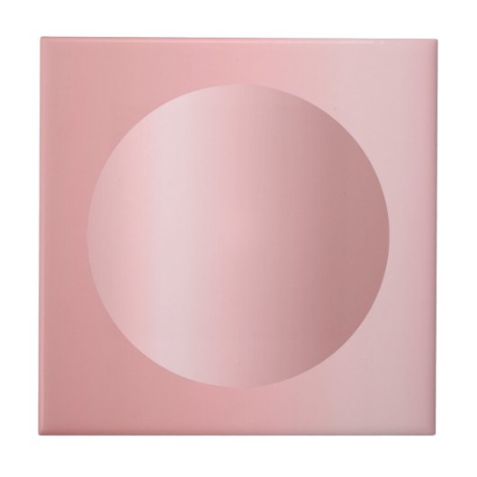 Carreau Modèle d'image personnalisable Rose Gold (Devant)