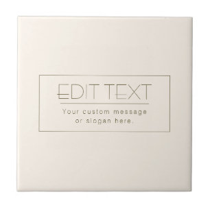 Carreau Modèle éditable élégant Blanc cassé et marron fo