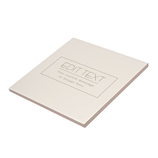 Carreau Modèle élégant et modifiable | Blanc cassé et Brow (Côté)