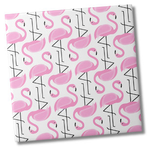 Carreau Modèle Flamingo rose moderne simple