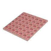 Carreau Modèle Floral Abstrait - Soft rose esthétique (Côté)