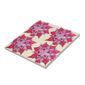 Carreau Modèle floral art rose (Côté)