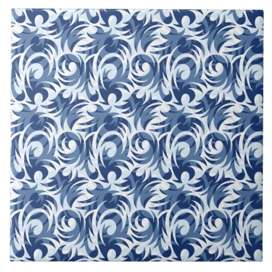 Carreau Modèle floral bleu doux (Devant)