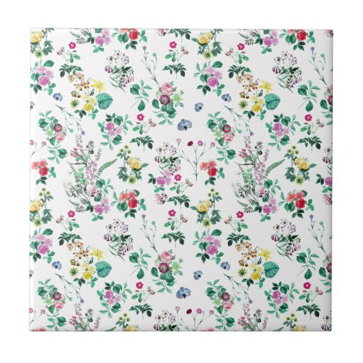 Carreau Modèle floral clair (Devant)