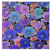 Carreau Modèle floral coloré (Devant)