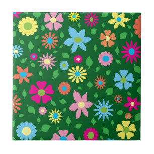 Carreau Modèle floral coloré