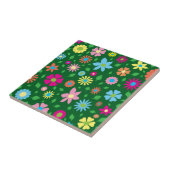 Carreau Modèle floral coloré (Côté)