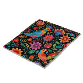 Carreau Modèle floral coloré mexicain (Côté)