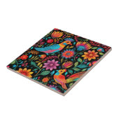 Carreau Modèle floral coloré mexicain (Côté)
