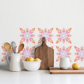 Carreau Modèle floral de Mandala coloré