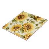 Carreau Modèle floral de tournesol (Côté)