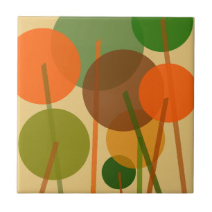Carreau Modèle floral géométrique Art moderne Abstrait