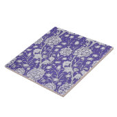 Carreau Modèle Floral Périwinkle vintage (Côté)