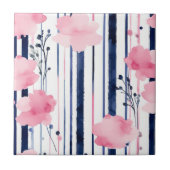 Carreau Modèle floral rayé moderne (Devant)