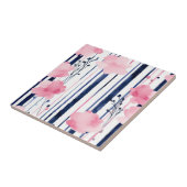 Carreau Modèle floral rayé moderne (Côté)