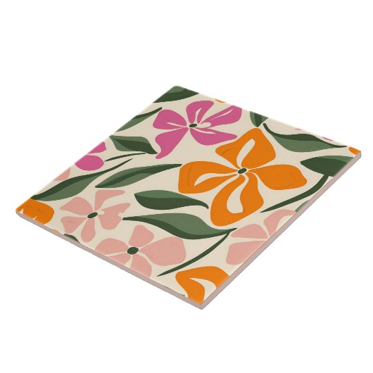 Carreau Modèle floral rétro (Côté)