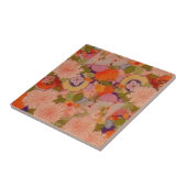 Carreau Modèle floral rose kimono (Côté)