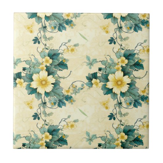 Carreau Modèle floral vintage (4) (Devant)