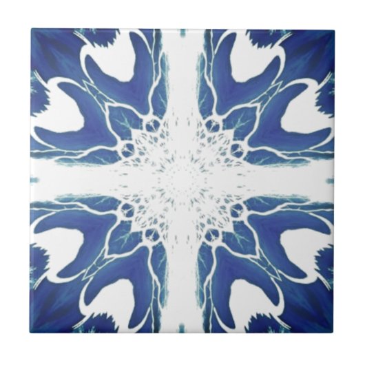 Carreau Modèle géométrique bleu marine  (Devant)