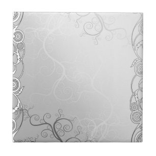 Carreau Modèle gris argent simple minimaliste - personnali