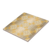 Carreau Modèle jaune pâle Damas or (Côté)