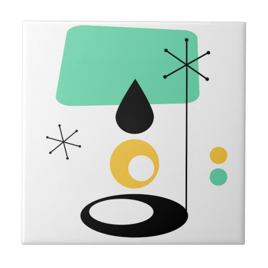 Carreau modèle moderne de lampe du milieu du siècle (Devant)