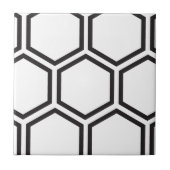 Carreau Modèle noir d'hexagone (Devant)