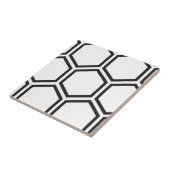 Carreau Modèle noir d'hexagone (Côté)