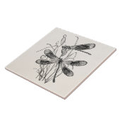 Carreau Modèle personnalisé par libellule vintage de (Côté)