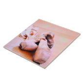 Carreau Modèle rose de danse de chaussures de Pointe de (Côté)