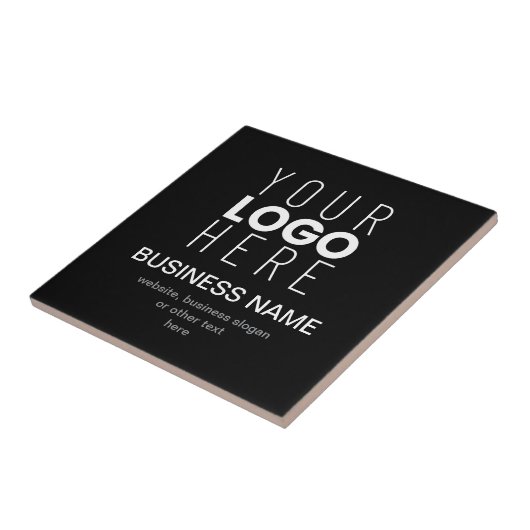 Carreau Modèle simple moderne pour le logo de votre entrep (Côté)