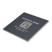 Carreau Modèle simple pour votre code QR | Gris charbon (Côté)