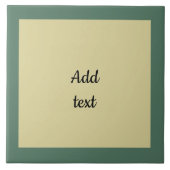 Carreau Modèle vert foncé et jaune pastel (Devant)