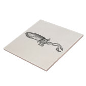 Carreau Modèle vide personnalisé par calmar aquatique (Côté)