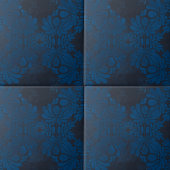 Carreau Modèle vintage symétrique bleu foncé