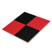 Carreau Modern Black and Red Checkered Ceramic Tile (Côté)