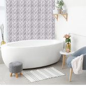 Carreau Modern Boho Floral Pattern Plum White
