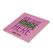 CARREAU  MODERN EDITABLE CUTE HOT PINK IMAGE TEXT TEMPLATE (Côté)