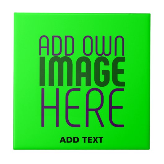CARREAU  MODERN EDITABLE NEON GREEN IMAGE TEXT TEMPLATE (Devant)