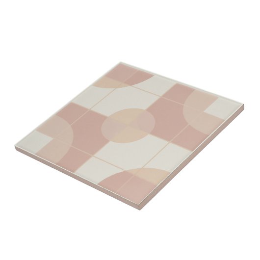 Carreau Modern Geometric Abstract Pat#10 Rose Gold ID1192 (Côté)